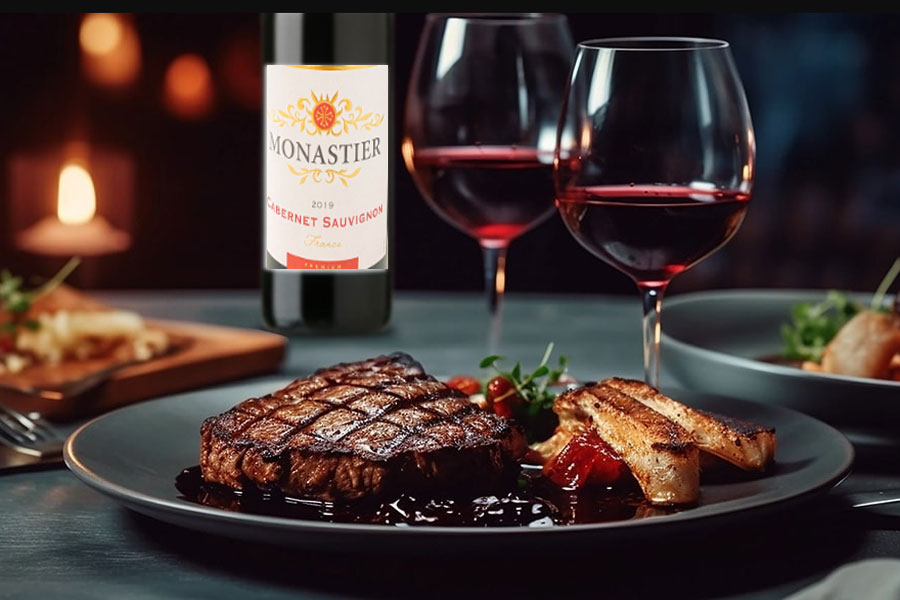 Kết hợp Monastier Cabernet Sauvignon 3L với các món ăn