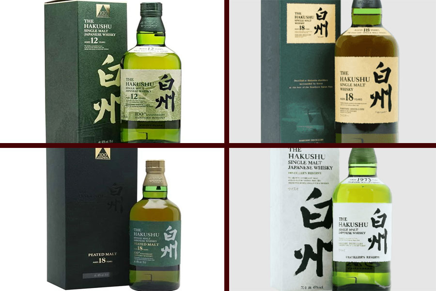 Một số loại rượu Hakushu chính hãng đang có tại Việt Âu Bev