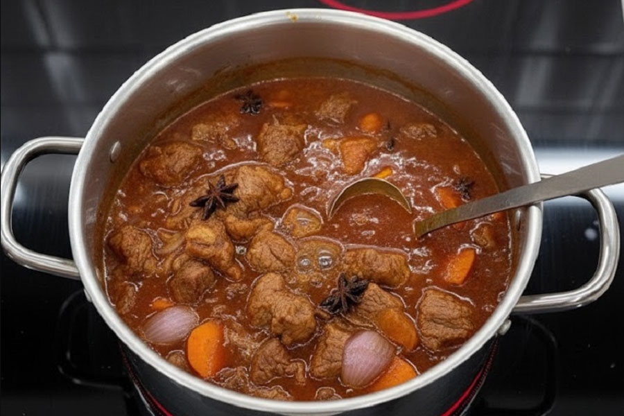 Cách nấu bò sốt vang chuẩn vị